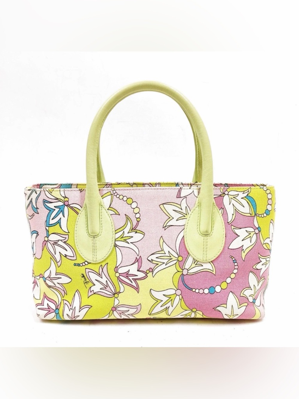 Emilio Pucci Floral Canvas Tote Bag – Multicolor